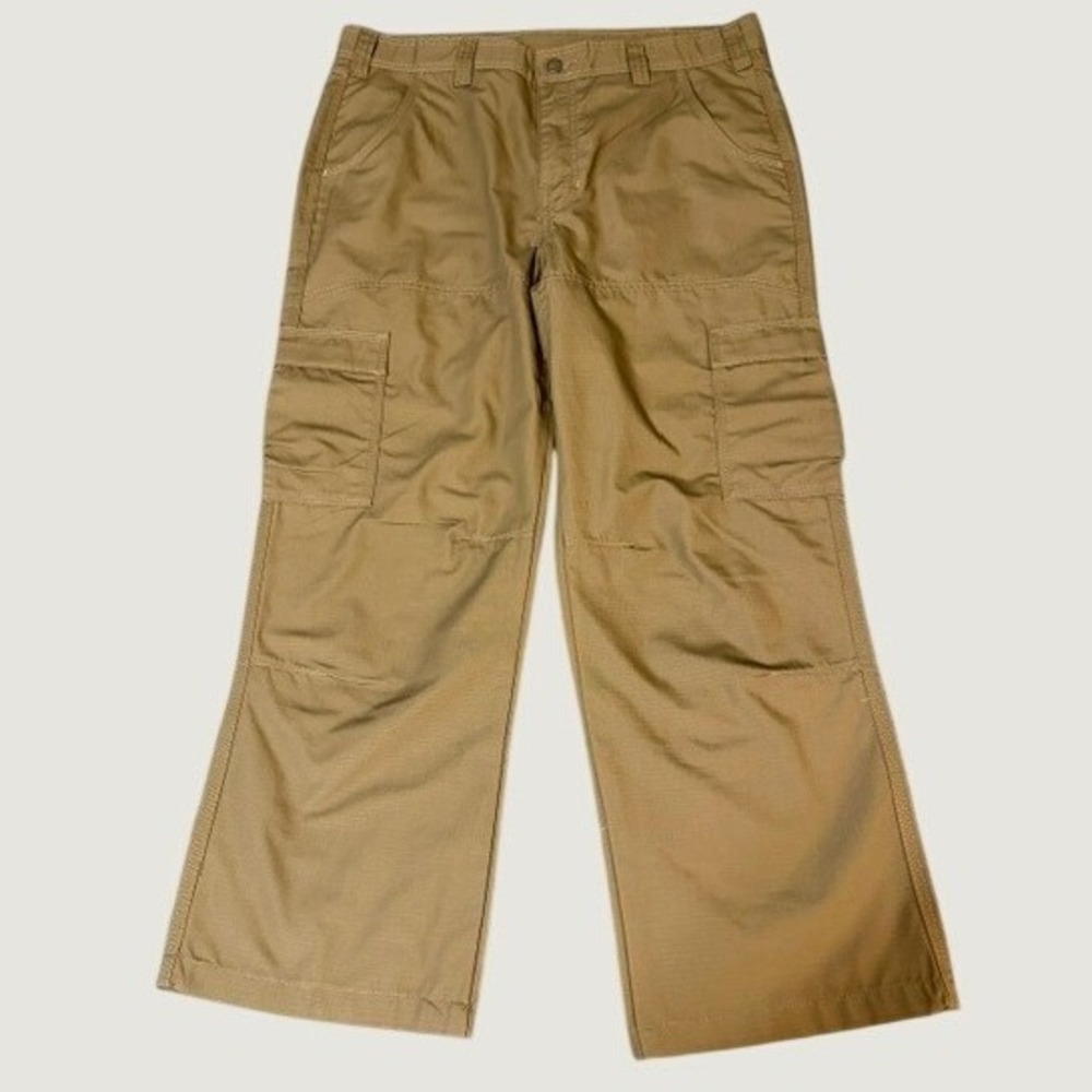 Berne Cargo Pants Khaki Ripstop Tactical Workwear Mens 36x32 P917PTY EUC